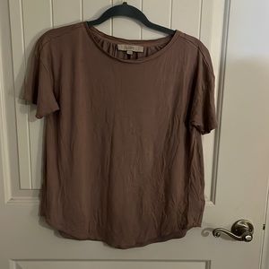 Loft Sz S mixed media tshirt/ blouse